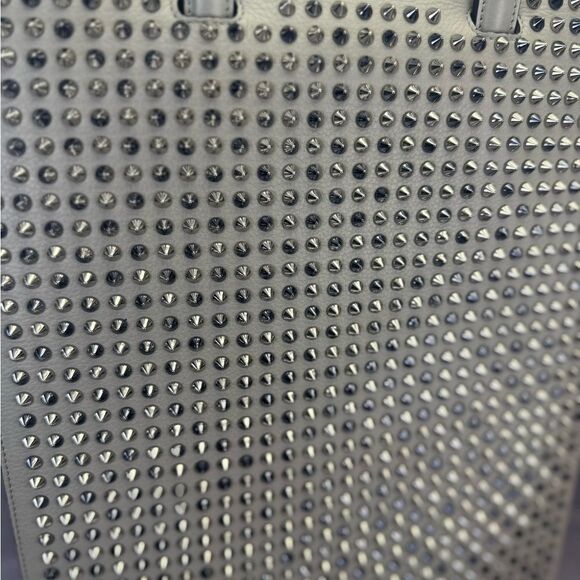 Christian Louboutin Trictrac Portfolio Leather Stud Spike Bag - Picture 2 of 12
